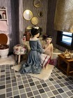 1 12 Dollhouse Miniatures Resin Maid Drying A Small Child Doll