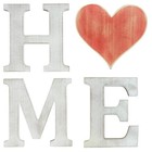 Btd Rustic Home Sign     White Wood Letters With Red Heart Wall Decor White Heart