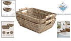Stylish Natural Seagrass Baskets With Wooden Handles - Perfect For Organizing