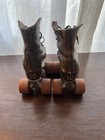 Vintage Sure-grip Super-x Roller Skates Size 10 Boys Leather Orange Wheels Usa