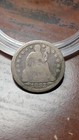 1853 Arrows Seated Liberty Silver Dime Love Token K M   Ornamental          W347