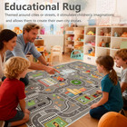 Kids Rug Play Mat Great For Playing With Cars And Toys educational Kid Road And