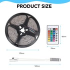 5m Rgb 2835 Waterproof Led Strip Light Smd 24 Key Remote 12v Us Power Full Kit