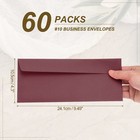 60 Pack Wine Red  10 Business Envelopes  Letter Size Envelopes