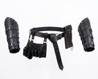 7 Pc Genuine Leather Medieval Belt Set Renaissance Ren Faire Larp Pouch Bracers