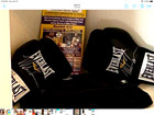 Mike Tyson Everlast Boxing  Set 2 Gloves 1 Pr Trunks Black Nwt Signed