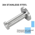 Bath Towel Hooks  6 Pack Round Coat Hooks  Sturdy Wall Mounted Robe Hook  Sus   