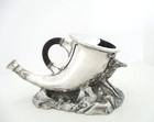 Rare  Victorian  English  Horn And Stag Spoon Warmer  S p    19thc  1880