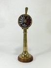 Vintage 14-inch Navy Ship Engine Room Telegraph Brass Finish With Wooden Base