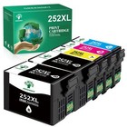 10pk T252xl 252 Xl Ink Cartridge Replacement For Epson Workforce Wf-3620 Wf-3640