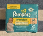 Pampers Swaddlers Size N - 20 Count Diapers For Newborns - Bundle Of  4