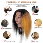 Mannequin Head With Human Hair 16  braiding Styling Doll Head beauty School Mani
