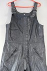 J s Black Leather Ladies Biker Bib   Brace Salopettes Size 16  Waist 32  leg 31 