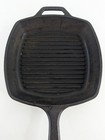 Lodge Cast Iron Square Skillet 10 5  Pre Seasoned Steak Bacon Grilling Grill Pan