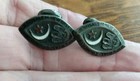 Antique 1910 Masonic Cresent Moon And Star   Swan  Sterling Cuff Links N Orleans
