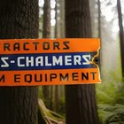 Vintage Allis-chalmers Porcelain Sign Tractors Farm Equipment John Deere Kubota