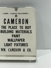 Vintage Advertising Rain Gauge W m  Cameron   Co Collectible Glass Tube
