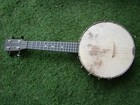 Unique Birch Wood 4-string Banjo Ukulele 1930 s 40 s  Banjolele With Case     