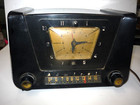 Vtg Admiral Tube Clock Radio Model 5x21 N  Art Deco Mcm Bakelite