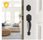 Mul-color Entry Door Locksets Deadbolt Single Cylinder  Door Handle Reversible