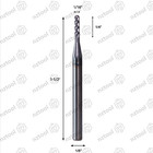 10 Pcs 1 16  4 Flute 1-1 2  Overall Ball Nose Carbide End Mill Altin Coated