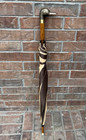 Vintage Brass Duck Head Handle Umbrella 100  Nylon Canopy W  Cover
