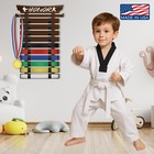 12 Belts Karate Belt Display Rack With Stickers Wall Mounted Taekwondo Belt D   
