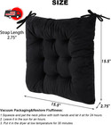 Set Of 2 Chair Cushions For Dining Chairs With Ties  Indoor Non-slip Kitchen Cha