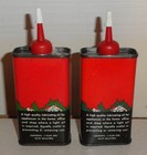 Vintage Lot Of 2 Texaco 4 Oz Home Lubricant Handy Oil Tins Household Oiler Cans