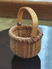 Vintage 1985 Miniature Nantucket Lightship Basket Signed J Gardner Swing Handle