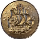 Vintage Brass Sailing Ship Wall Plaque Made In England Nautical Maritime Decor