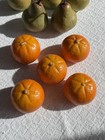 10 Artificial Pears    Oranges  Pottery Barn Realistic Faux Decorative Fruit