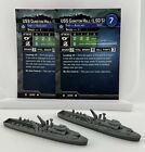 Axis   Allies  War At Sea - Us Navy Lot 1 - 10 Miniatures With Cards Wotc