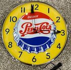 Pepsi Lighted Advertising Wall Clock Free Shipping