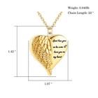 Angel Wing Heart Urn Necklace For Ashes Keepsake Pendant Memorial Locket Ash Hol