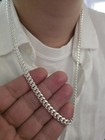 New Sterling Silver 925 Miami Cuban Link Chain Necklace 7mm 24  Inch