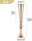 Gold Tall Centerpiece For Table  21 9  Tall  Metal Trumpet Party Decoration 2pcs