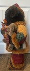 Dan Dee Christmas Collectors Choice Wood Face Teddy Bear  Display 30-31  Tall   