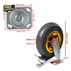 8 Inch Heavy Duty Casters Wheels Set Of 4 Swivel Industrial Casters Rubber 