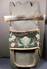 Original Antique Ojibwa Doll Cradleboard With Beadwork Wrap 17 5 x7 5   top
