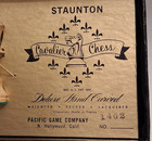 Cavalier Staunton Vintage Deluxe Hand Carved Chess Set Gem Mint In In Box   1462