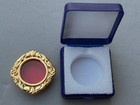   New Gold Plated Relic Theca  Reliquary With Crystal Window   Display Case  