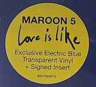 Signed     Maroon 5 - Love Is Like Lp Ltd Electric Blue Trans  Vinyl Autographed