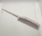Vintage Rare Pearlized Rat Tail Fine Tooth Hair Styling Parting Comb Salon Tool