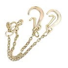 5 16  X 2  Ft V-chain Towing Chain Bridle G70 W  8    4  J Hooks Truck Carrier