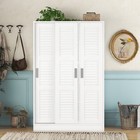 Modern Wood Wardrobe Closet With Doors Shelves Armoires Organizer For Bedroom