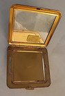 Vintage Volupte Gold Tone Powdered Makeup Compact  empty  Nos