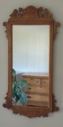 Antique Tiger Maple Hand Carved Chippendale Style Wall Mirror 16 X 30 25   