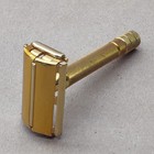 Gillette Milord Tech Safety Razor-    gold Plated Super Speed    Vintage 1940 s