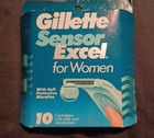 Vintage Gillette Sensor Excel For Women Razor Blade Refills 10 Cartridges 